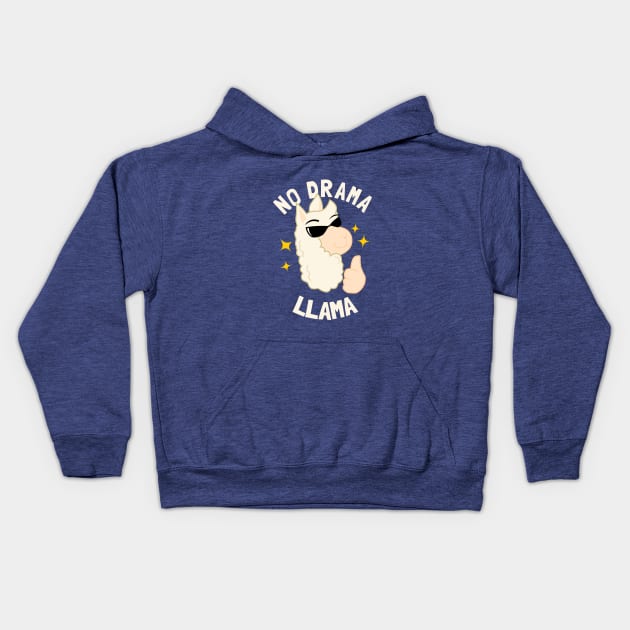 No Drama Llama Kids Hoodie by dumbshirts